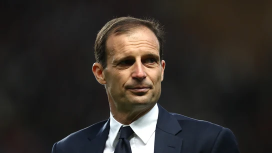 Allegri, durante el partido contra el Mónaco Allegri, durante el partido contra el Mónaco