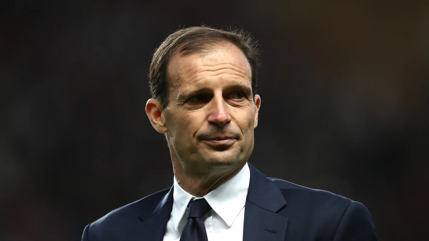 Allegri, durante el partido contra el Mónaco Allegri, durante el partido contra el Mónaco
