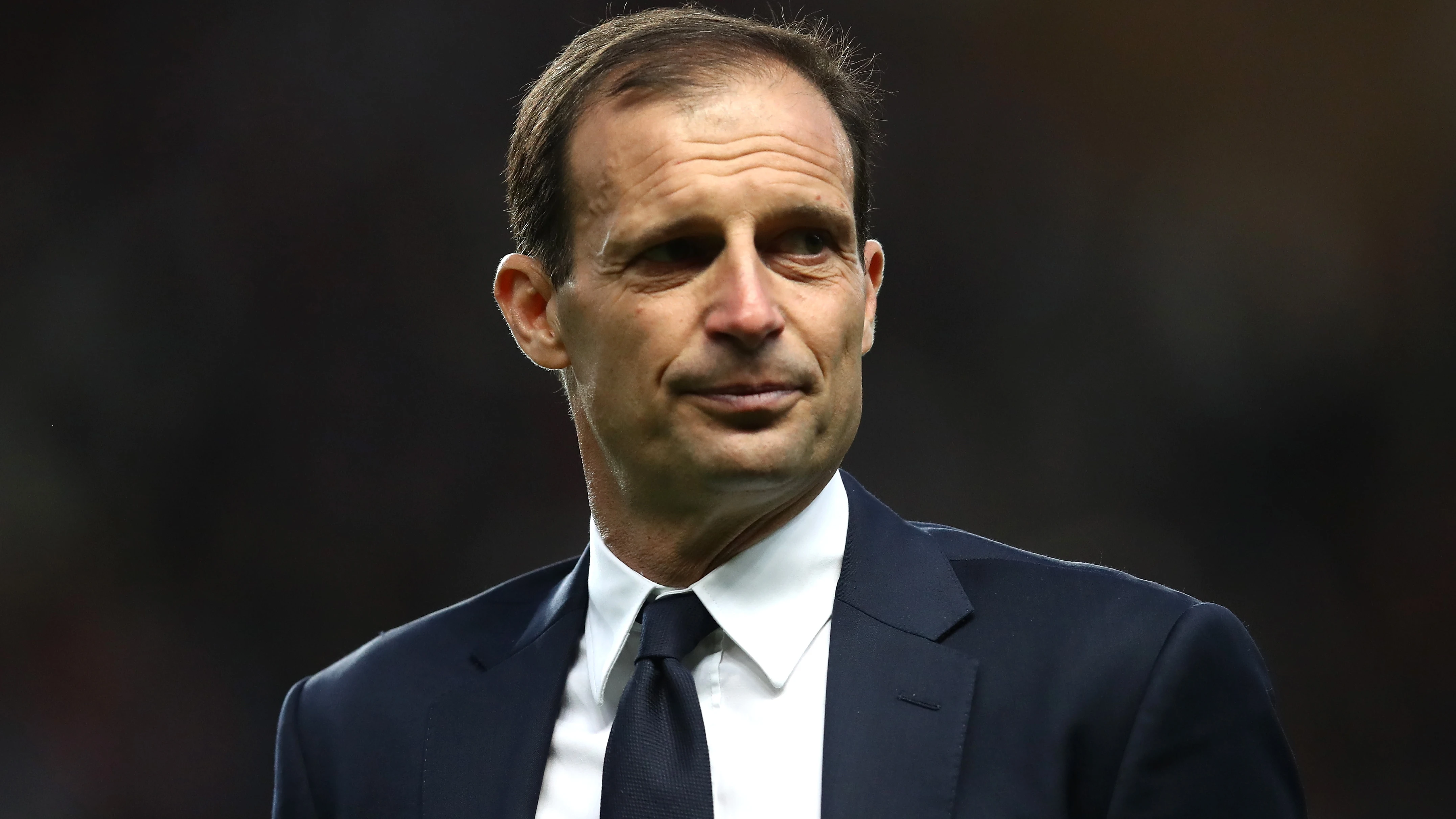 Allegri, durante el partido contra el Mónaco