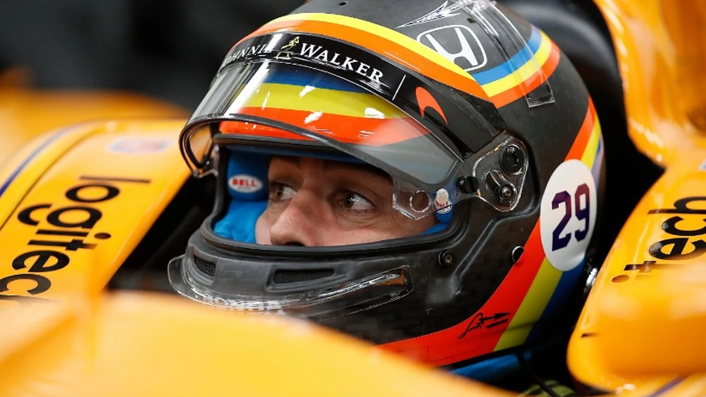 Fernando Alonso, en su monoplaza de la Indy 500 Fernando Alonso, en su monoplaza de la Indy 500