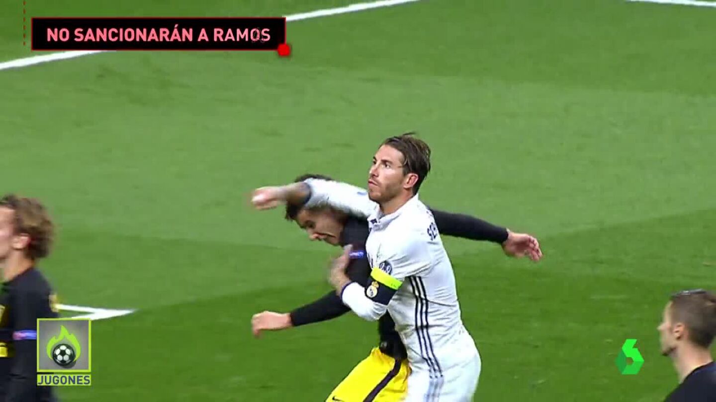 Ramos agrede a Lucas en el partido de ida en el Bernab&eacute;u