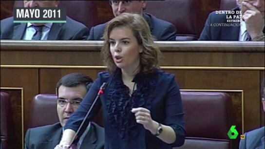 Frame 87.694947 de: Wyoming recuerda a Soraya S&aacute;enz de Santamar&iacute;a que el paro bajo solo y ni por el PP, cit&aacute;ndola a ella misma: "Es estacionalidad"