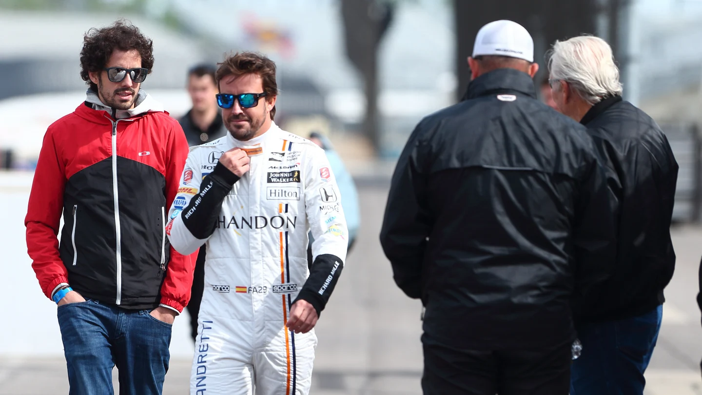 Fernando Alonso, en el trazado de Indianápolis Fernando Alonso, en el trazado de Indianápolis