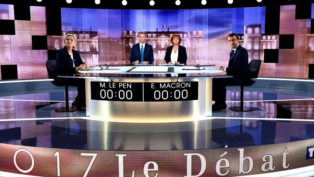 Debate entre Le Pen y Macron