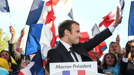 Emmanuel Macron durante un acto electoral Emmanuel Macron durante un acto electoral