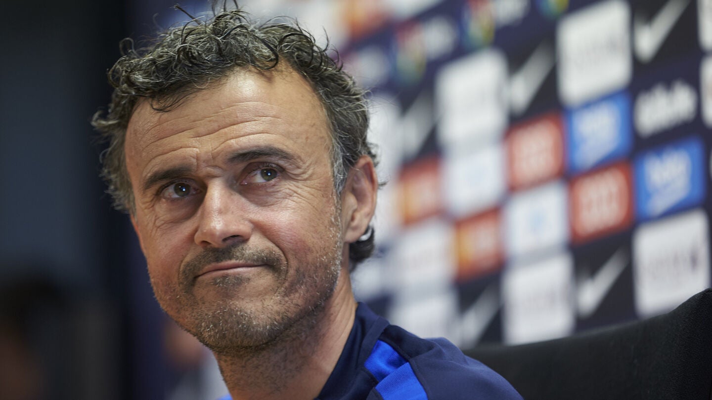 Luis Enrique, durante la rueda de prensa