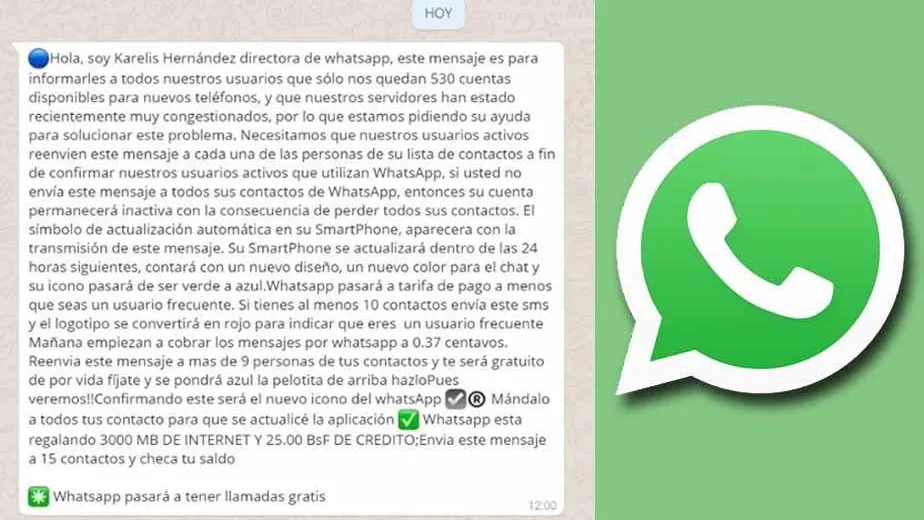 Imagen del mensaje que firma Karelis Hernández