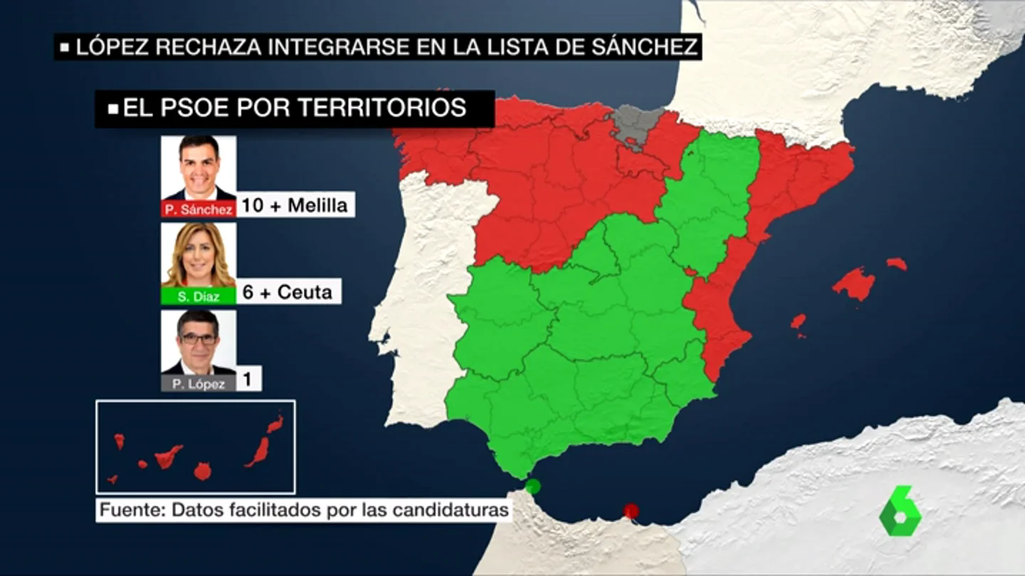 El PSOE, por territorios El PSOE, por territorios