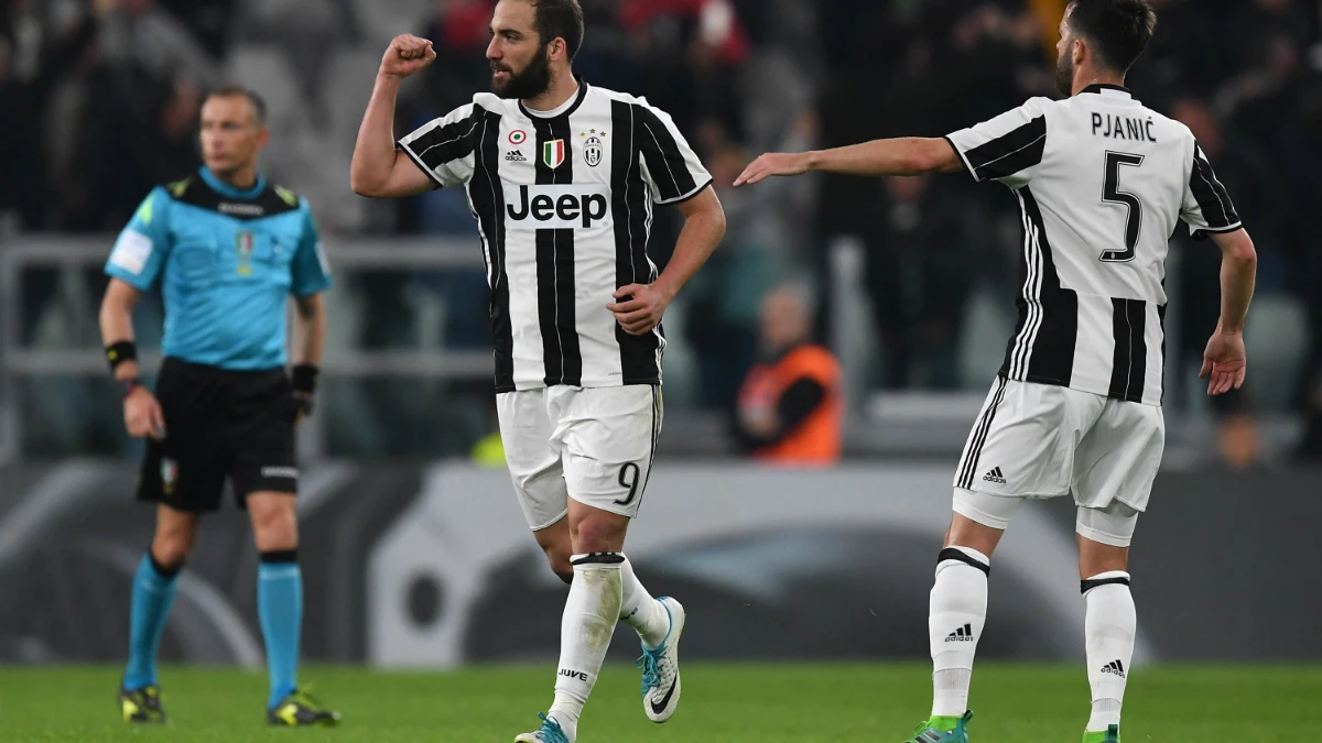 Higuain celebra un gol con la Juventus