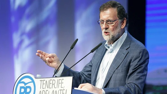 El presidente del Gobierno y del PP, Mariano Rajoy, durante su intervención hoy en la clausura del VIII Congreso Insulardel partido en Tenerife El presidente del Gobierno y del PP, Mariano Rajoy, durante su intervención hoy en la clausura del VIII Congreso Insulardel partido en Tenerife