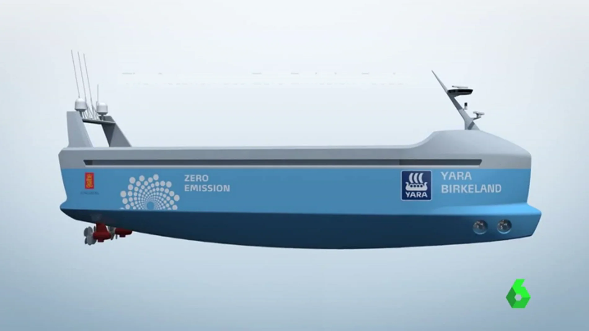 El primer buque eléctrico y autónomo viajará en 2020 sin tripulación 