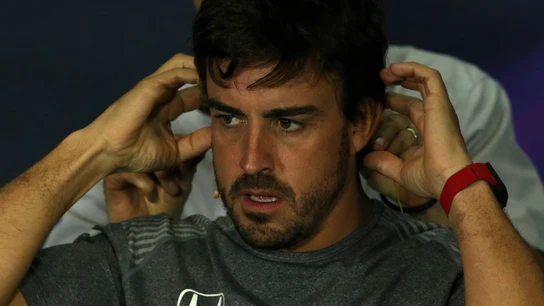 Fernando Alonso, durante una rueda de prensa Fernando Alonso, durante una rueda de prensa