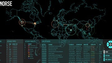 Mapa de ciberataques en tiempo real
