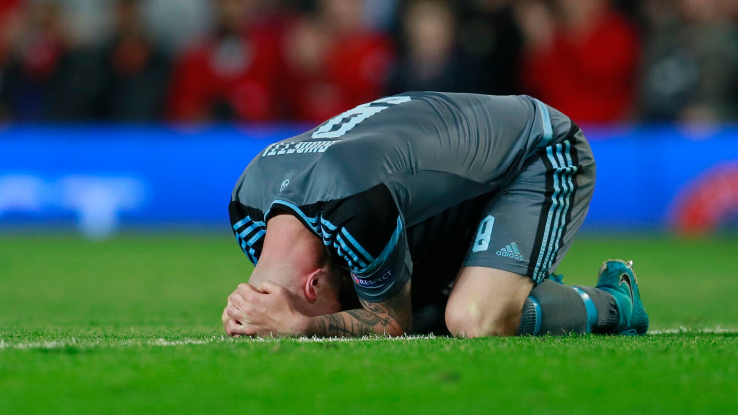 John Guidetti se lamenta por la ocasi&oacute;n fallada ante el United
