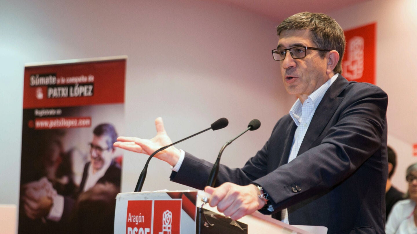 El candidato a la secretar&iacute;a general del PSOE y exlehendakari, Patxi L&oacute;pez