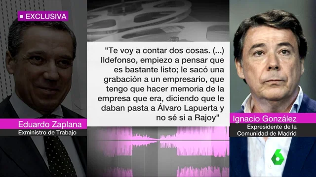 Conversación entre Zaplana y González Conversación entre Zaplana y González