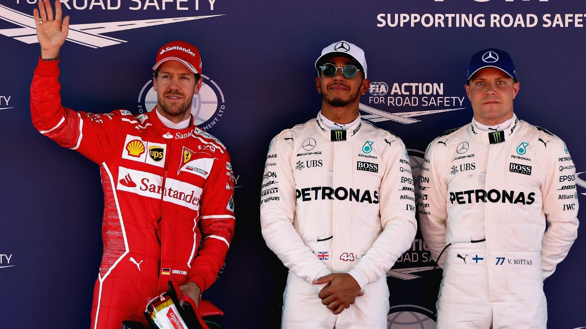 Vettel, Hamilton y Bottas, los más rápidos de la clasificación de España