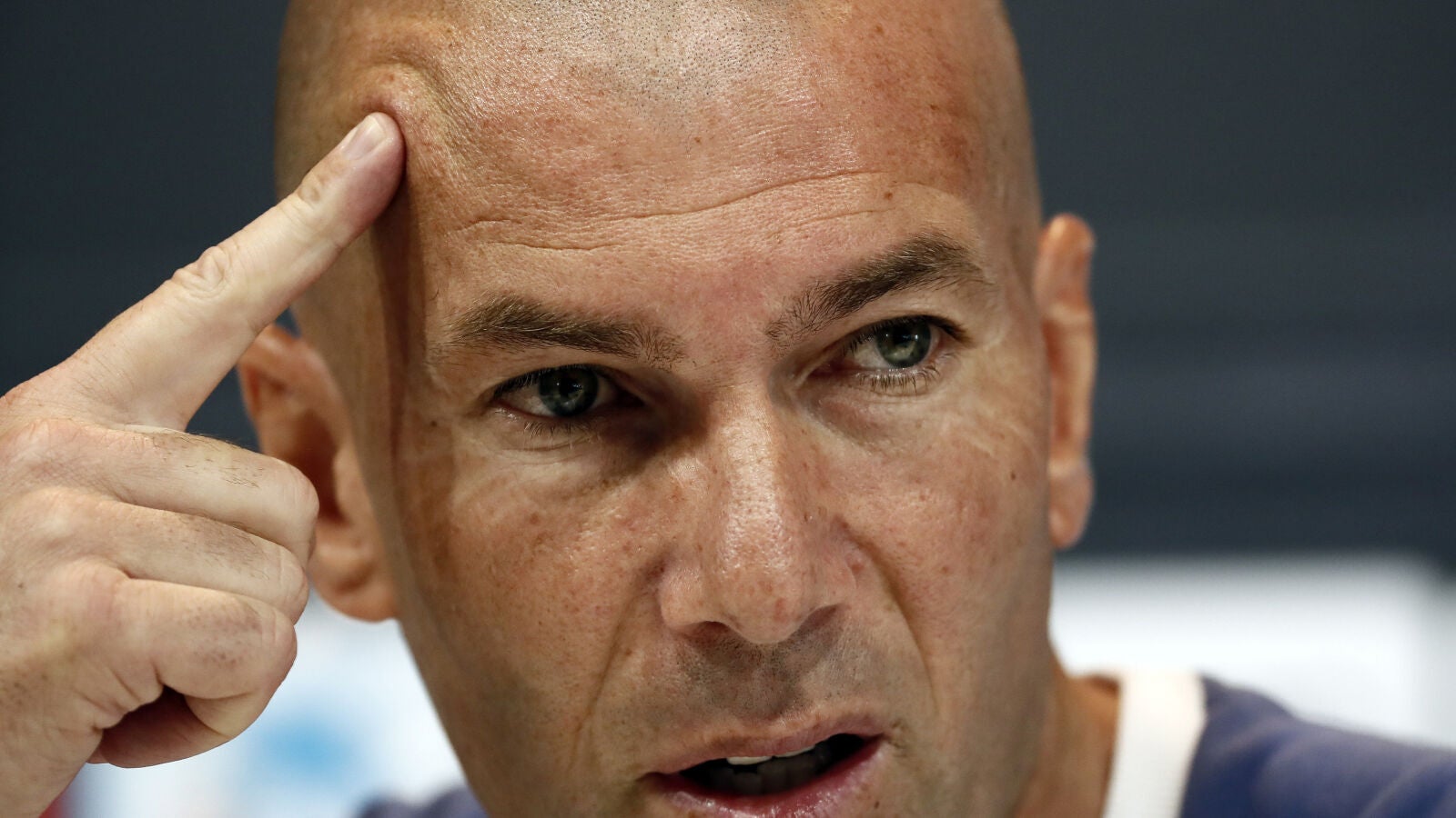 Zidane, durante la rueda de prensa