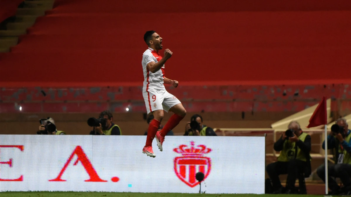 Falcao celebra un gol con el Mónaco