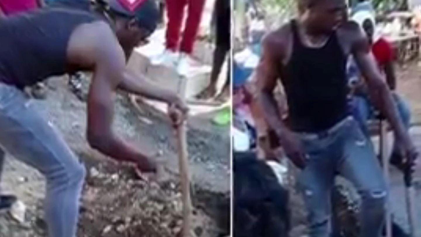 Usain Bolt, cavando una tumba Usain Bolt, cavando una tumba