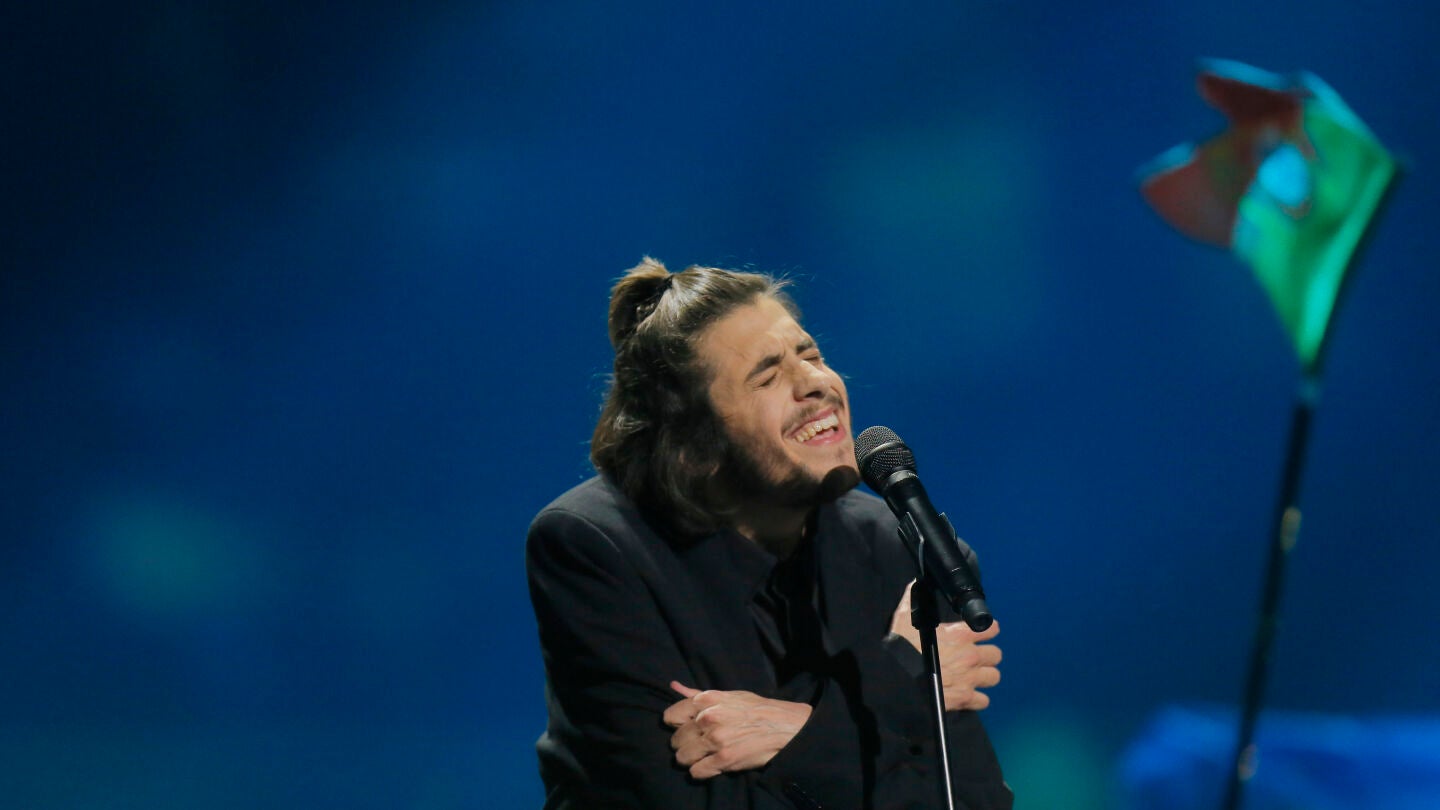 Durante su actuaci&oacute;n en Eurovisi&oacute;n representando a Portugal