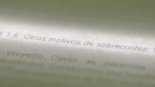 Documento confidencial sobre Castor al que Salvados ha tenido acceso Documento confidencial sobre Castor al que Salvados ha tenido acceso