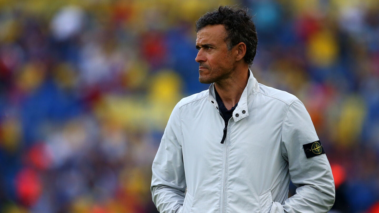 Luis Enrique, en el Estadio de Gran Canaria