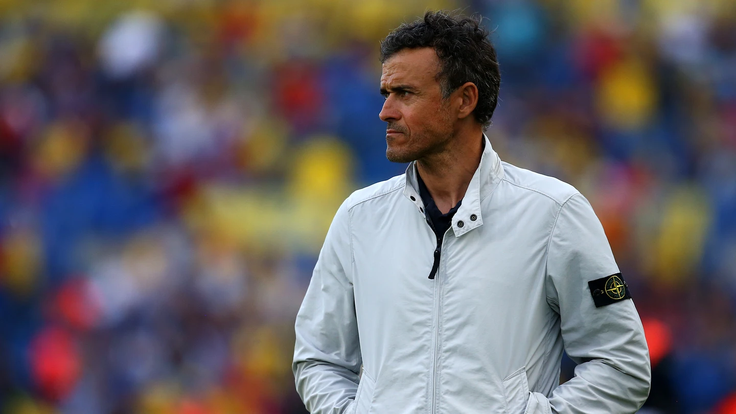 Luis Enrique, en el Estadio de Gran Canaria Luis Enrique, en el Estadio de Gran Canaria