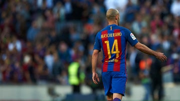 Mascherano, en un partido con el FC Barcelona