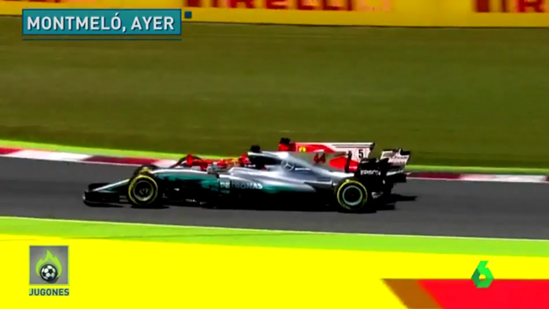 Frame 15.576398 de: Duelo salvaje por la victoria entre Hamilton y Vettel
