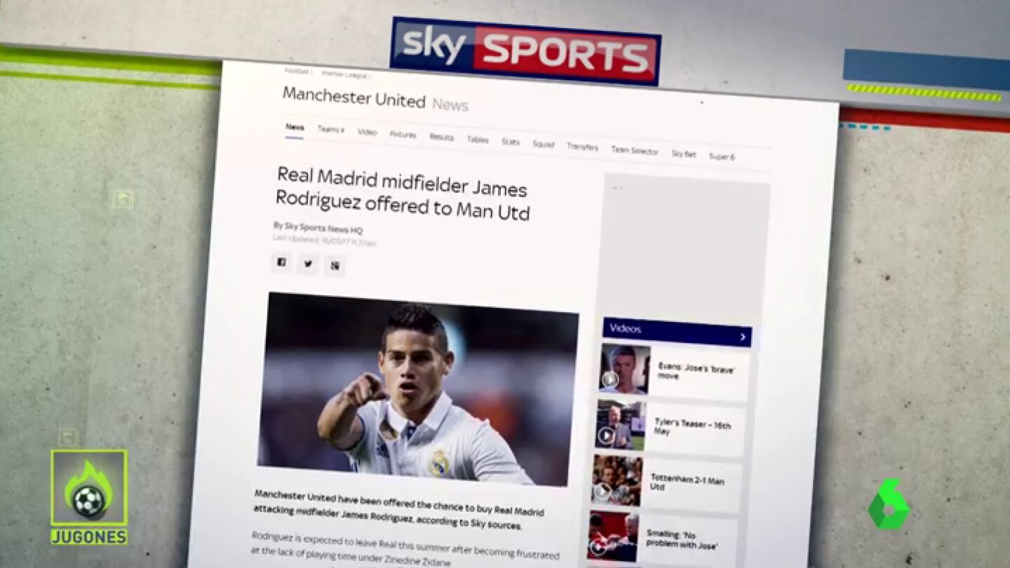 Frame 87.679978 de: En Colombia hasta ponen fecha a la marcha de James Rodr&iacute;guez al Manchester United