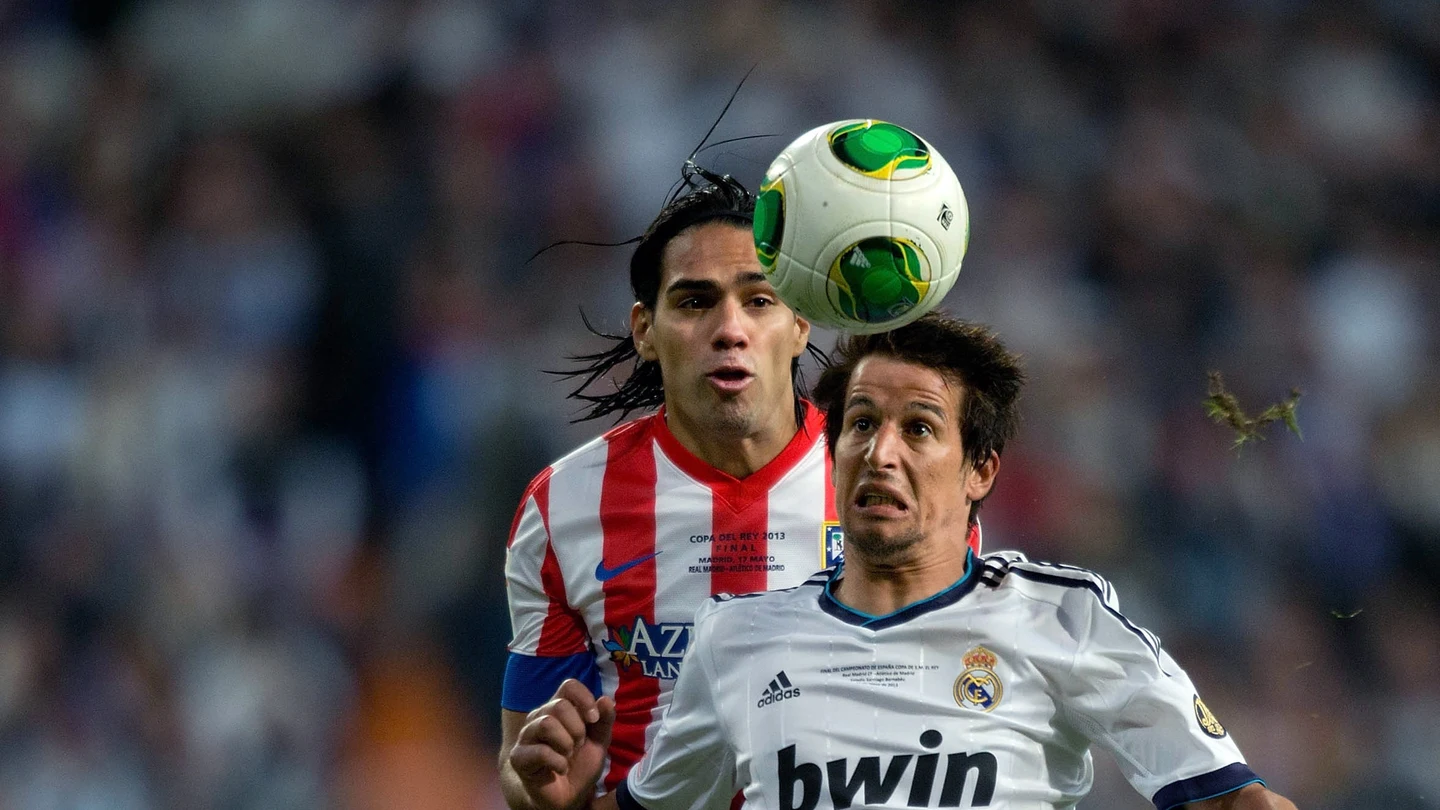 Falcao y Coentrao, en un partido de 2013 Falcao y Coentrao, en un partido de 2013