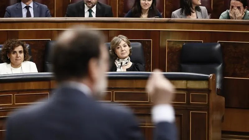 El presidente del Gobierno, Mariano Rajoy, en el Congreso