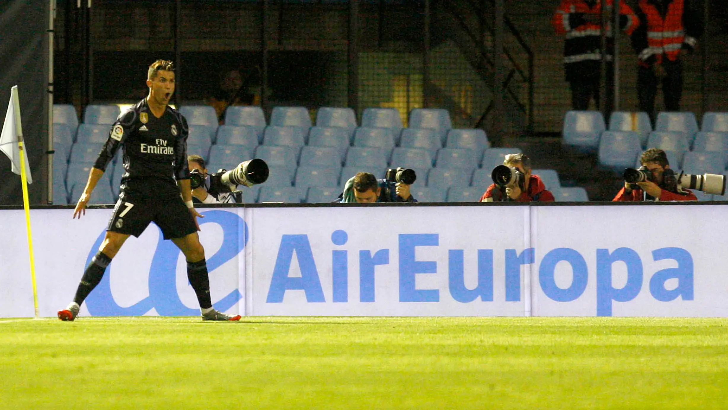 Cristiano Ronaldo en el partido contra el Celta Cristiano Ronaldo en el partido contra el Celta