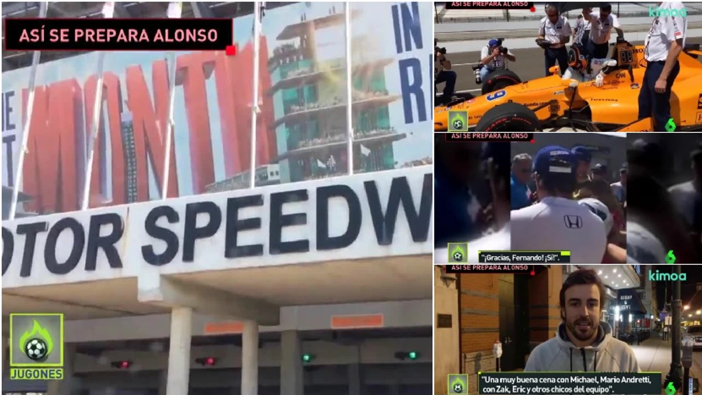 Día a día de Alonso en Indianápolis Día a día de Alonso en Indianápolis