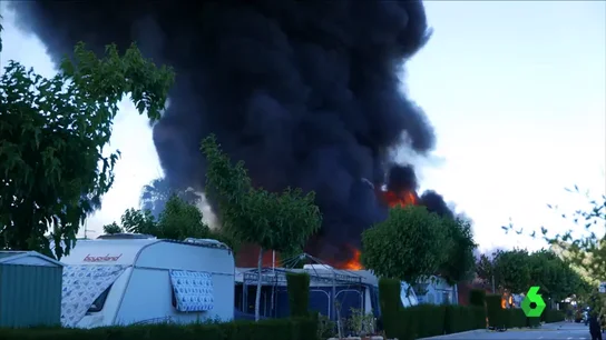 Explosión de una caravana en un camping de Benidorm Explosión de una caravana en un camping de Benidorm