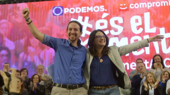 Pablo Iglesias y Mónica Oltra Pablo Iglesias y Mónica Oltra