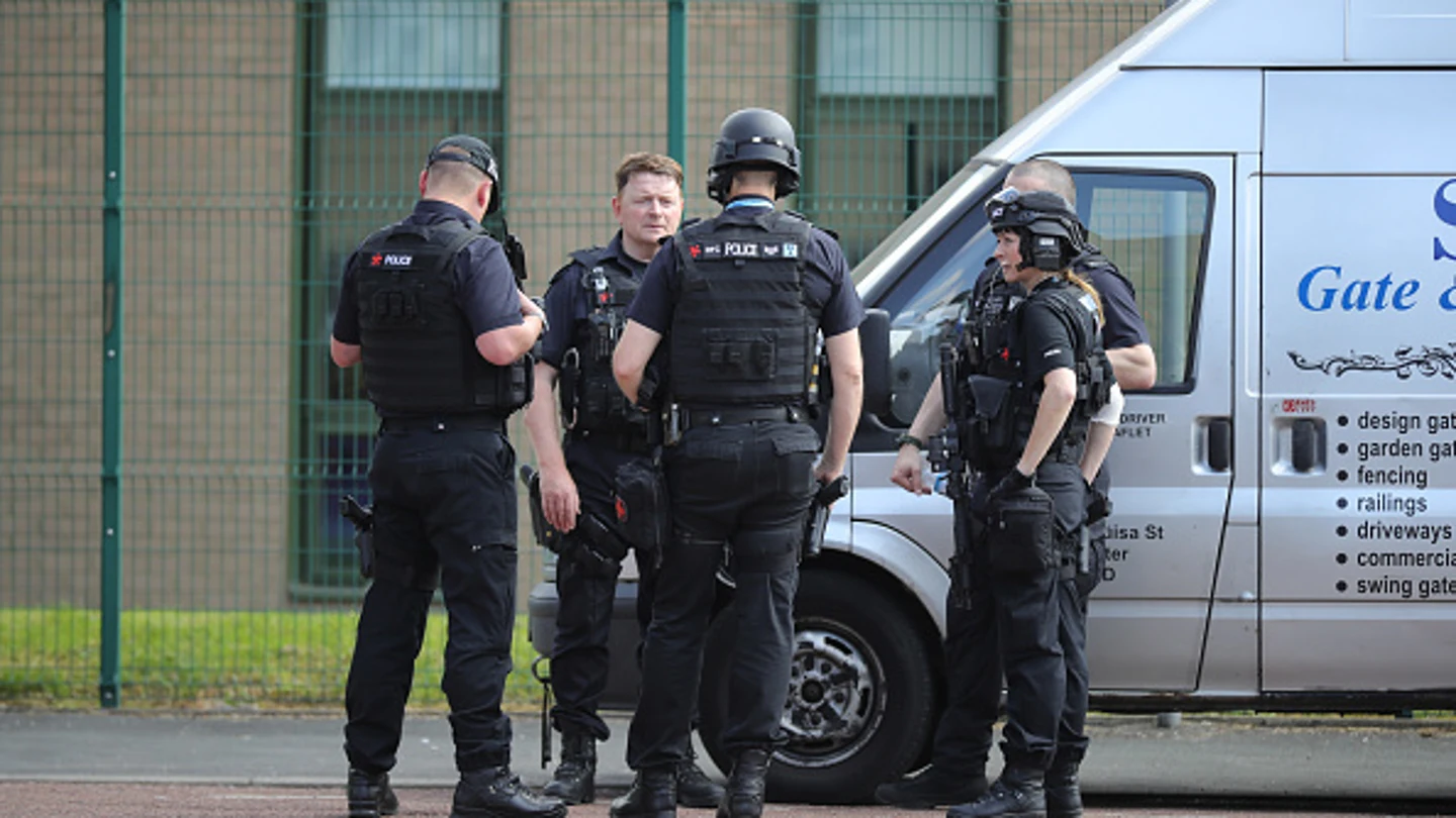Policía británica en Manchester Policía británica en Manchester