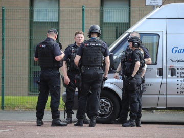 Policía británica en Manchester Policía británica en Manchester