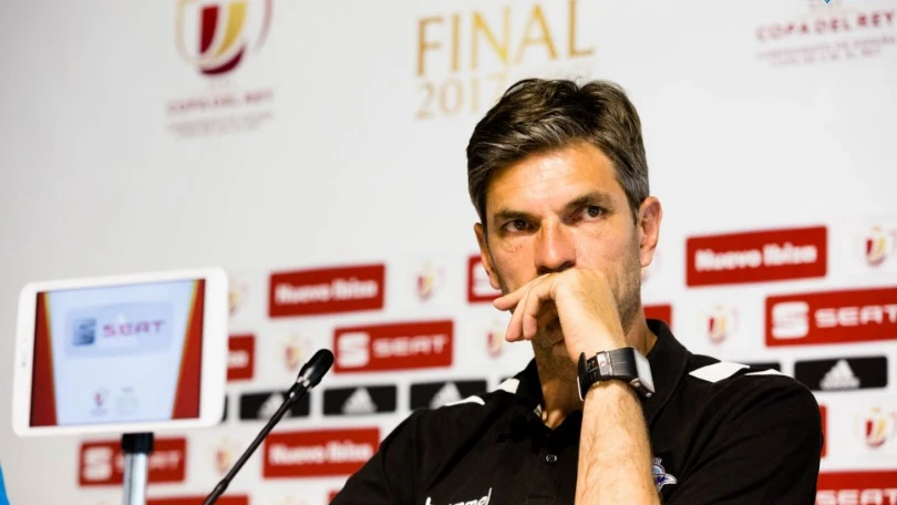 Mauricio Pellegrino, en rueda de prensa