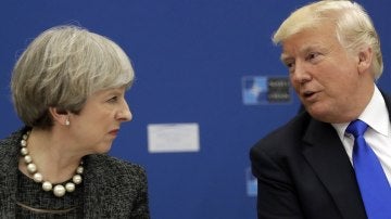 Theresa May, primera ministra de Reino Unido, y Donald Trump, presidente de EEUU