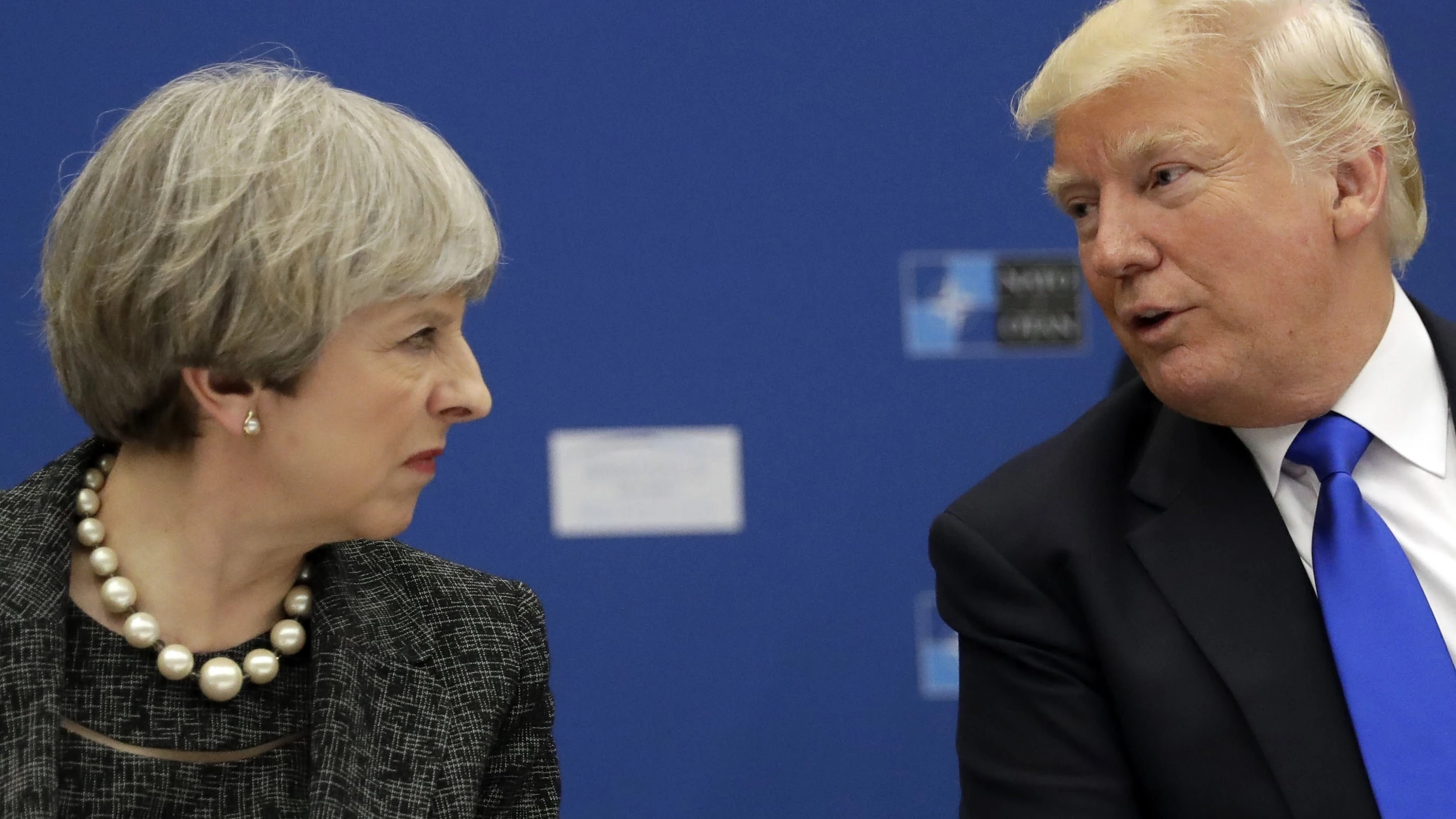 Theresa May, primera ministra de Reino Unido, y Donald Trump, presidente de EEUU