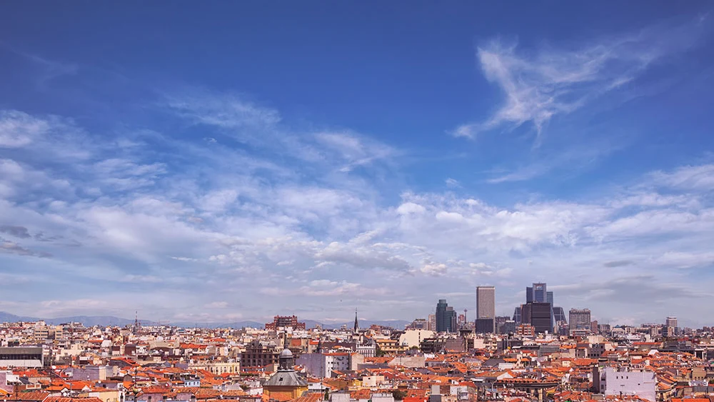 Panorámica de la ciudad de Madrid 