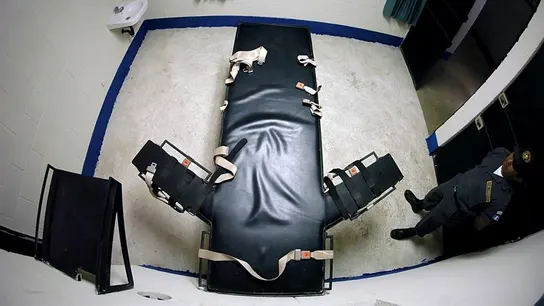 Cama en la que suministran la inyección letal en Estados Unidos Cama en la que suministran la inyección letal en Estados Unidos