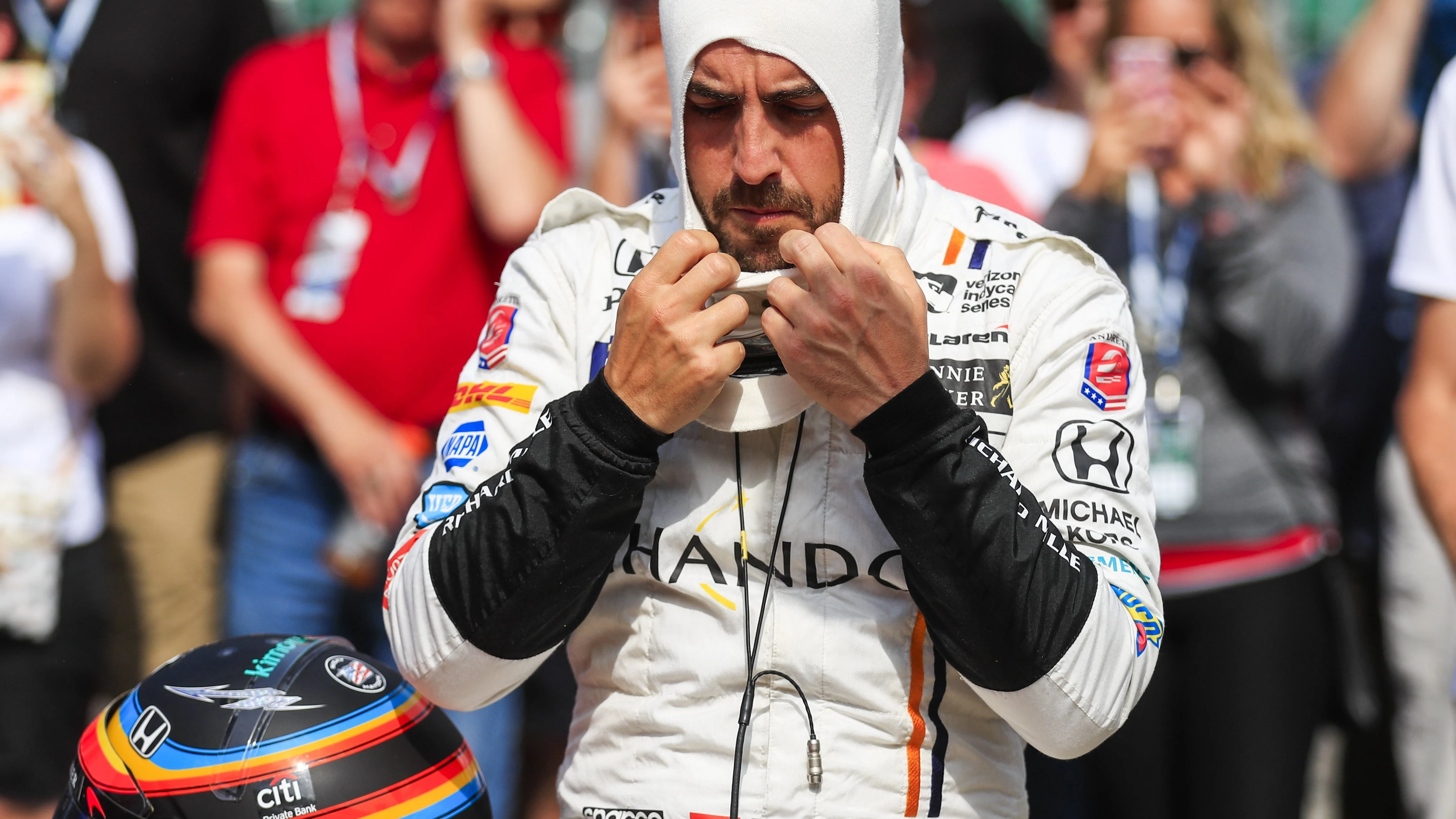 Fernando Alonso, en el óvalo de Indianápolis