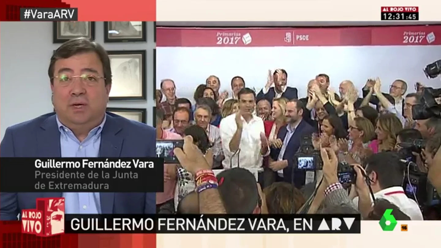 Fernández Vara en Al Rojo Vivo Fernández Vara en Al Rojo Vivo