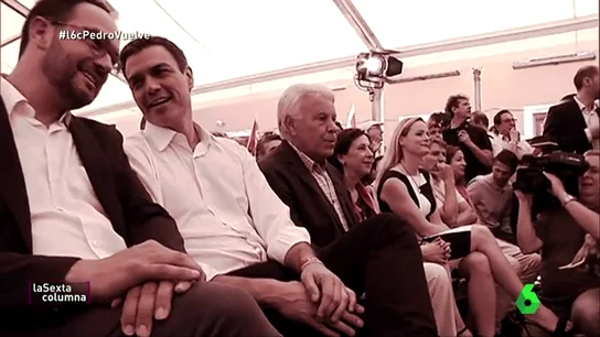Pedro Sánchez, entre Antonio Hernando y Felipe González Pedro Sánchez, entre Antonio Hernando y Felipe González