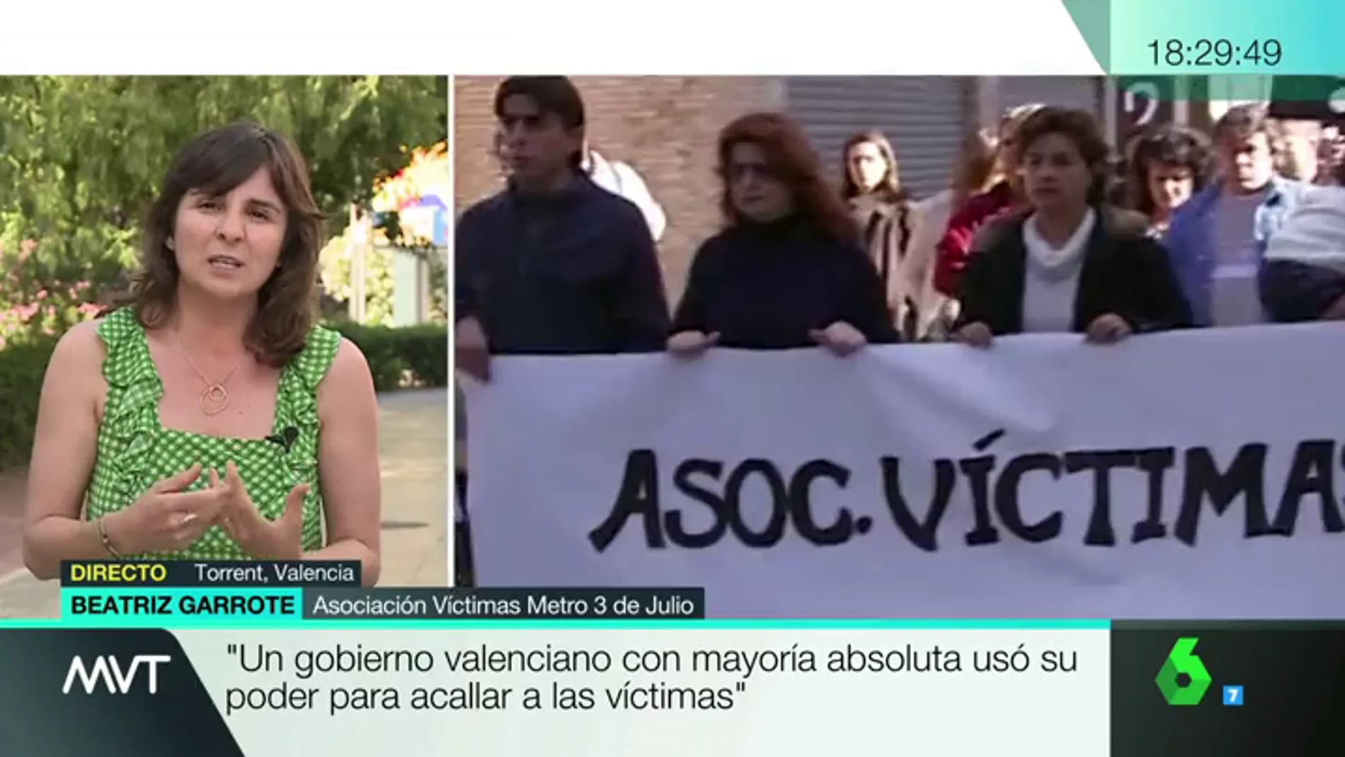 Beatriz Garrote, de la Asociación de Víctimas del Metro del 3 de Julio