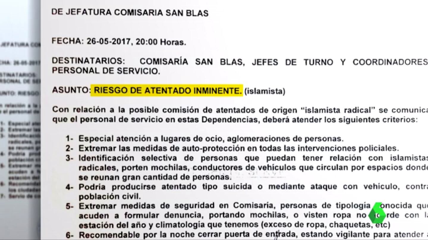 La Polic&iacute;a desmiente el documento de la Comisar&iacute;a de San Blas
