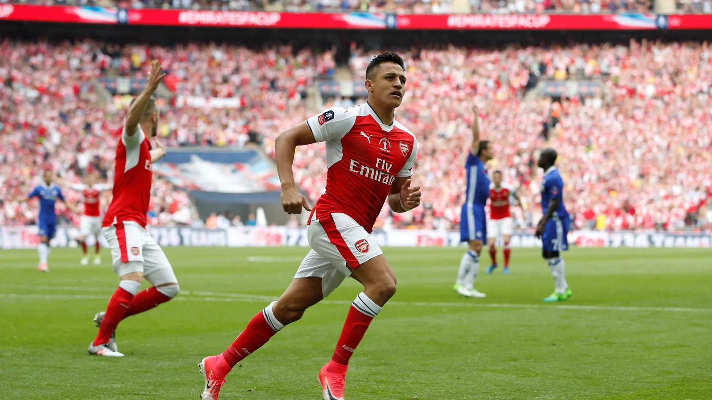 Alexis Sánchez celebra su gol contra el Chelsea Alexis Sánchez celebra su gol contra el Chelsea